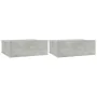 Mesitas de noche flotantes 2 ud madera ingeniería gris hormigón de vidaXL, Mesitas de noche - Ref: Foro24-800315, Precio: 36,...