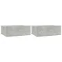 Schwebende Nachttische 2 Stk. Ingenieurholz Betongrau von vidaXL, Nachttische - Ref: Foro24-800315, Preis: 36,95 €, Rabatt: %