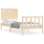 Bettgestell mit Massivholzkopfteil 100x200 cm von , Betten und Lattenroste - Ref: Foro24-3193391, Preis: 116,89 €, Rabatt: %