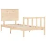 Bettgestell mit Massivholzkopfteil 100x200 cm von , Betten und Lattenroste - Ref: Foro24-3193391, Preis: 116,89 €, Rabatt: %