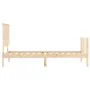 Bed frame with solid wood headboard 100x200 cm by , Beds and slatted bases - Ref: Foro24-3193391, Price: 116,89 €, Discount: %