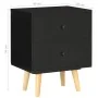Nachttische 2 Stück massives Kiefernholz schwarz 40x30x50cm von vidaXL, Nachttische - Ref: Foro24-285225, Preis: 75,87 €, Rab...