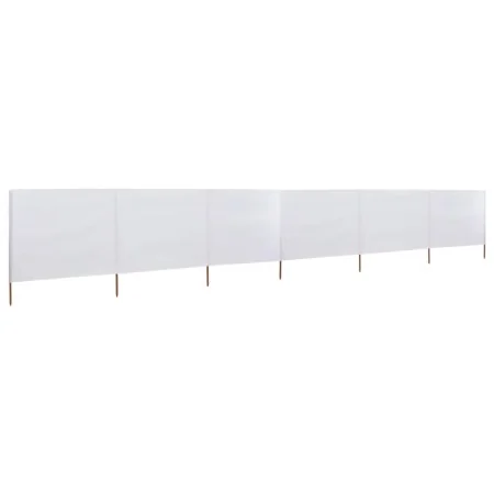 Beach windbreak with 6 fabric panels 800x80 cm white by vidaXL, Umbrellas - Ref: Foro24-44543, Price: 58,94 €, Discount: %