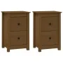 Nachttische 2 Stück honigbraunes Kiefernholz 40x35x61,5 cm von vidaXL, Nachttische - Ref: Foro24-820953, Preis: 88,86 €, Raba...