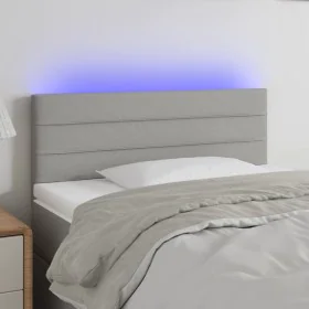 Light gray fabric headboard with LED 100x5x78/88 cm by vidaXL, Headboards and footboards - Ref: Foro24-3121742, Price: 40,38 ...