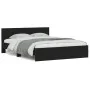 Estructura de cama con cabecero negra 150x200 cm de , Camas y somieres - Ref: Foro24-3207477, Precio: 159,53 €, Descuento: %