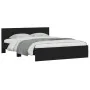 Estructura de cama con cabecero negra 150x200 cm de , Camas y somieres - Ref: Foro24-3207477, Precio: 159,53 €, Descuento: %