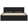 Estructura de cama con cabecero negra 150x200 cm de , Camas y somieres - Ref: Foro24-3207477, Precio: 159,53 €, Descuento: %