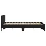 Estructura de cama con cabecero negra 150x200 cm de , Camas y somieres - Ref: Foro24-3207477, Precio: 159,53 €, Descuento: %
