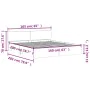 Bed frame with oak brown headboard 160x200 cm by , Beds and slatted bases - Ref: Foro24-3207475, Price: 194,92 €, Discount: %