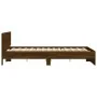 Bed frame with oak brown headboard 150x200 cm by , Beds and slatted bases - Ref: Foro24-3207482, Price: 220,23 €, Discount: %