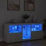 Sideboard with white LED lights 162x37x67 cm by , Sideboards - Ref: Foro24-3209030, Price: 220,60 €, Discount: %