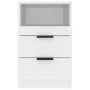 Nachttisch 2 Stück glänzend weißes Sperrholz von vidaXL, Nachttische - Ref: Foro24-811245, Preis: 95,94 €, Rabatt: %
