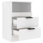 Nachttisch 2 Stück glänzend weißes Sperrholz von vidaXL, Nachttische - Ref: Foro24-811245, Preis: 95,94 €, Rabatt: %
