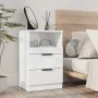 Nachttisch 2 Stück glänzend weißes Sperrholz von vidaXL, Nachttische - Ref: Foro24-811245, Preis: 95,94 €, Rabatt: %