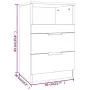 Nachttisch 2 Stück glänzend weißes Sperrholz von vidaXL, Nachttische - Ref: Foro24-811245, Preis: 95,94 €, Rabatt: %