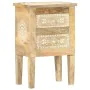 Mesita de noche pintada a mano madera maciza mango 40x30x60 cm de vidaXL, Mesitas de noche - Ref: Foro24-286161, Precio: 132,...