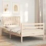 Bed frame with solid wood headboard 100x200 cm by , Beds and slatted bases - Ref: Foro24-3194301, Price: 115,82 €, Discount: %