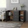 Aparador de madera contrachapada gris 120x35,5x75 cm de , Aparadores - Ref: Foro24-801330, Precio: 164,05 €, Descuento: %