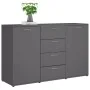 Aparador de madera contrachapada gris 120x35,5x75 cm de , Aparadores - Ref: Foro24-801330, Precio: 164,05 €, Descuento: %