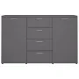 Aparador de madera contrachapada gris 120x35,5x75 cm de , Aparadores - Ref: Foro24-801330, Precio: 164,05 €, Descuento: %