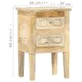 Mesita de noche pintada a mano madera maciza mango 40x30x60 cm de vidaXL, Mesitas de noche - Ref: Foro24-286161, Precio: 132,...