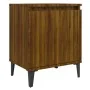Nachttisch mit eichenbraunen Metallbeinen 40x30x50 cm von vidaXL, Nachttische - Ref: Foro24-813120, Preis: 29,97 €, Rabatt: %