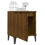 Nachttisch mit eichenbraunen Metallbeinen 40x30x50 cm von vidaXL, Nachttische - Ref: Foro24-813120, Preis: 29,97 €, Rabatt: %