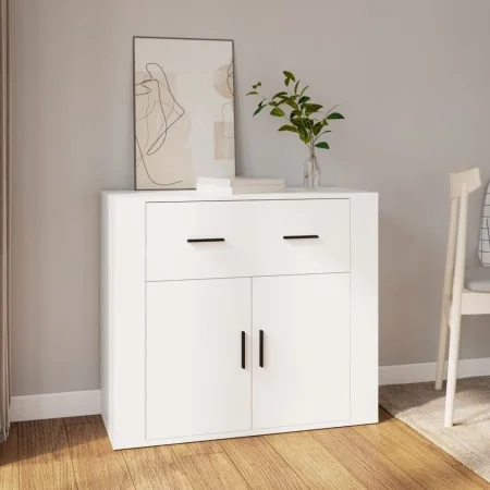 Weißes Sperrholz-Sideboard 80x33x70 cm von , Sideboards - Ref: Foro24-816568, Preis: 90,77 €, Rabatt: %