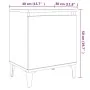 Nachttisch mit eichenbraunen Metallbeinen 40x30x50 cm von vidaXL, Nachttische - Ref: Foro24-813120, Preis: 29,97 €, Rabatt: %
