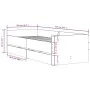 Concrete gray bed frame with drawers 100x200 cm by , Beds and slatted bases - Ref: Foro24-3207339, Price: 201,32 €, Discount: %