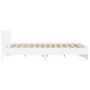Estructura de cama con cabecero blanca 160x200 cm de , Camas y somieres - Ref: Foro24-3207469, Precio: 148,66 €, Descuento: %