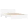 Estructura de cama con cabecero blanca 150x200 cm de , Camas y somieres - Ref: Foro24-3207476, Precio: 143,57 €, Descuento: %