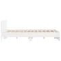 White bed frame with headboard 150x200 cm by , Beds and slatted bases - Ref: Foro24-3207476, Price: 143,58 €, Discount: %