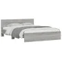 Sonoma gray bed frame with headboard 150x200 cm by , Beds and slatted bases - Ref: Foro24-3207481, Price: 167,04 €, Discount: %