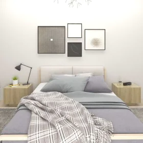Sonoma oak engineered wood bedside table 100x35x40 cm by vidaXL, Nightstands - Ref: Foro24-3082768, Price: 50,89 €, Discount: %