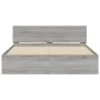 Sonoma gray bed frame with headboard 150x200 cm by , Beds and slatted bases - Ref: Foro24-3207481, Price: 167,04 €, Discount: %
