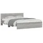 Sonoma gray bed frame with headboard 140x200 cm by , Beds and slatted bases - Ref: Foro24-3207488, Price: 178,15 €, Discount: %