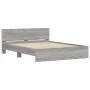 Sonoma gray bed frame with headboard 140x200 cm by , Beds and slatted bases - Ref: Foro24-3207488, Price: 178,15 €, Discount: %