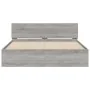 Sonoma gray bed frame with headboard 140x200 cm by , Beds and slatted bases - Ref: Foro24-3207488, Price: 178,15 €, Discount: %