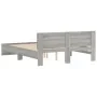 Sonoma gray bed frame with headboard 140x200 cm by , Beds and slatted bases - Ref: Foro24-3207488, Price: 178,15 €, Discount: %