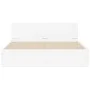 White bed frame with headboard 140x190 cm by , Beds and slatted bases - Ref: Foro24-3207497, Price: 168,67 €, Discount: %