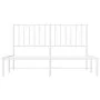 Bettgestell aus weißem Metall mit Kopfteil 140x200 cm von , Betten und Lattenroste - Ref: Foro24-374487, Preis: 115,00 €, Rab...