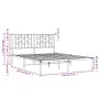 Bettgestell aus weißem Metall mit Kopfteil 140x200 cm von , Betten und Lattenroste - Ref: Foro24-374487, Preis: 115,00 €, Rab...