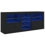Aparador con luces LED negro 162x37x67 cm by , Sideboards - Ref: Foro24-3209031, Price: 216,72 €, Discount: %