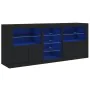 Schwarzer Schrank mit LED-Lichtern 162x37x67 cm von , Sideboards - Ref: Foro24-3209031, Preis: 216,55 €, Rabatt: %