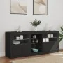 Schwarzer Schrank mit LED-Lichtern 162x37x67 cm von , Sideboards - Ref: Foro24-3209031, Preis: 216,55 €, Rabatt: %