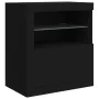 Schwarzer Schrank mit LED-Lichtern 162x37x67 cm von , Sideboards - Ref: Foro24-3209031, Preis: 216,55 €, Rabatt: %