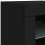Schwarzer Schrank mit LED-Lichtern 162x37x67 cm von , Sideboards - Ref: Foro24-3209031, Preis: 216,55 €, Rabatt: %