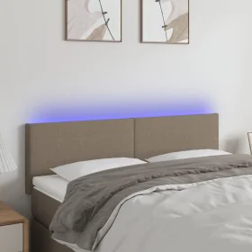 Headboard with LED in taupe gray fabric 144x5x78/88 cm by vidaXL, Headboards and footboards - Ref: Foro24-3121334, Price: 70,...